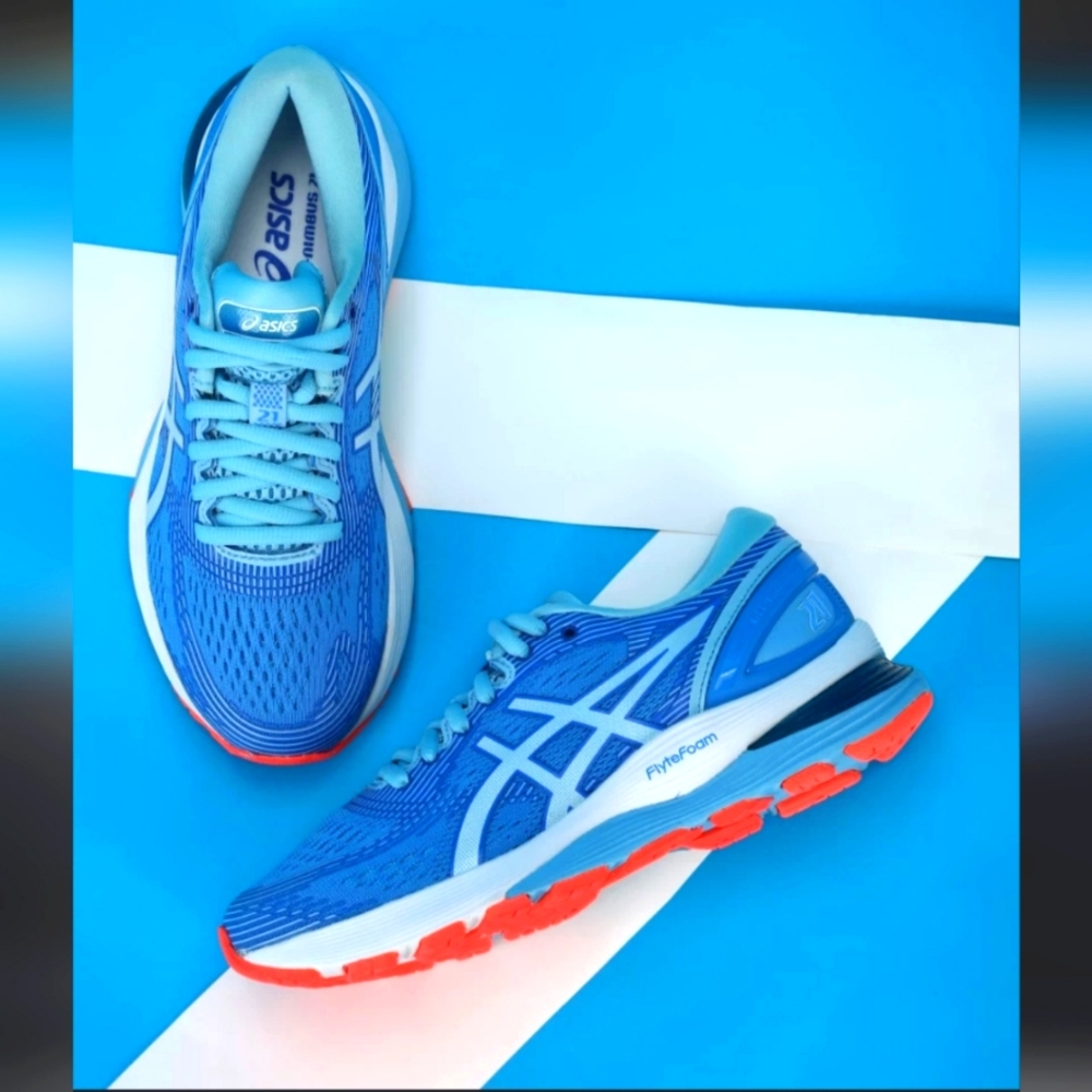 Asics Gel Nimbus 21  Size 11 Wide 'Blue Coast Skylight'